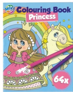 Carte de colorat Princess A5 64 pagini , Grafix