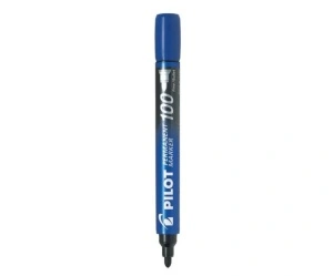 Marker permanent Pilot 100, varf rotund Albastru