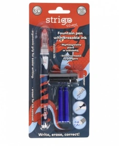 Stilou Strigo cu Cerneală Albastră care se Șterge + Dispozitiv Curățare Penița + 2 Rezerve Dragon