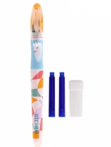 Stilou Strigo cu Cerneală care se Șterge + 2 Rezerve + Dispozitiv Curățare Penița – Design Retro - Img 3