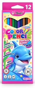 Creioane Colorate Mader Fantasy Buddy, 12 Culori,