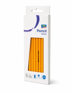 Creioane grafit Aro, HB, cu radieră, set 10 bucăți - Img 2