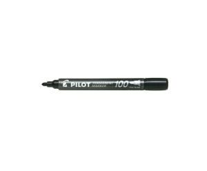 Marker permanent Pilot 100, varf rotund Negru - Img 2