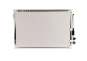 Set tablă magnetică whiteboard 40×60 cm, dublă față, cu 3 markere, burete și 6 magneți