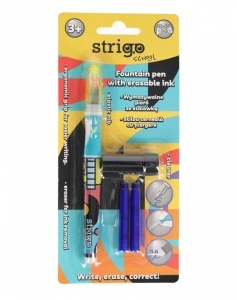 Stilou Strigo cu Cerneală care se Șterge + 2 Rezerve + Dispozitiv Curățare Penița – Design Pop Art
