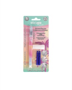 Stilou Strigo cu cerneală cu ștergere + 2 rezerve + dispozitiv de curățare, blister - Img 3