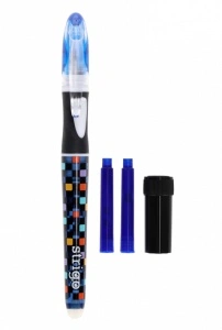 Stilou Strigo Pixel cu Cerneală Albastră care se Șterge + Dispozitiv Curățare Penița + 2 Rezerve Pixel - Img 2
