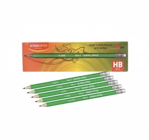 Set 12 Creioane cu guma HB, SchoolOffice