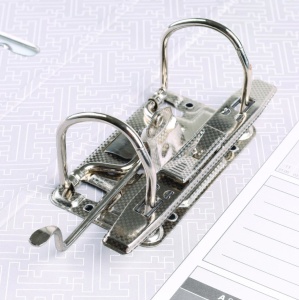 Biblioraft plastifiat Basic, 5 cm, colturi metalice, turcoaz - Img 3