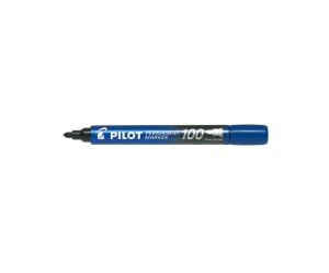 Marker permanent Pilot 100, varf rotund Albastru - Img 2