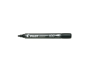 Marker permanent Pilot 100, varf rotund Rosu - Img 2
