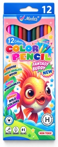 Creioane Colorate Mader Fantasy Buddy, 12 Culori, - Img 2