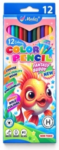 Creioane Colorate Mader Fantasy Buddy, 12 Culori, - Img 2