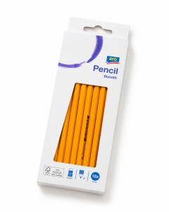 Creioane grafit Aro, HB, cu radieră, set 10 bucăți - Img 3