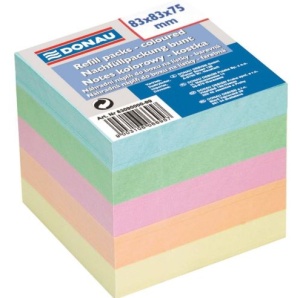 Cub hartie color DONAU, 750 file, pastel, 83 x 83 x 75 mm, infoliat