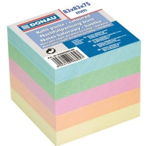 Cub hartie color DONAU, 750 file, pastel, 83 x 83 x 75 mm, infoliat
