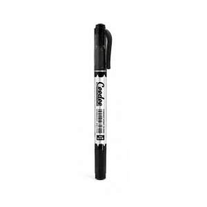 Marker Permanent Flexoffice Dublu Vârf, Negru, 0.4 mm / 1.0 mm
