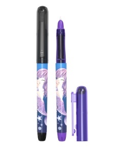 Set 2 Stilouri Ecada cu Peniță Ascunsă – Mov și Negru