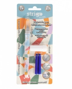 Stilou Strigo cu Cerneală care se Șterge + 2 Rezerve + Dispozitiv Curățare Penița – Design Retro
