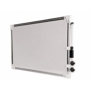 Tabla cu stergere magnetica alba cu doua fete, rama aluminiu 40x60cm - Img 2