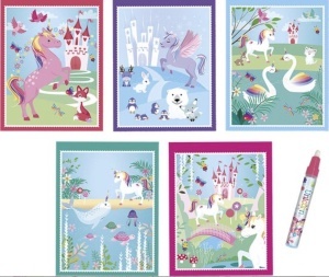 Carte de Colorat Pictează cu Apă Unicorn Totum pentru Copii, Activitate Creativă - Img 2