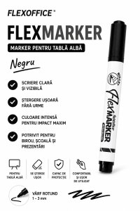 Marker whiteboard Negru - Img 2