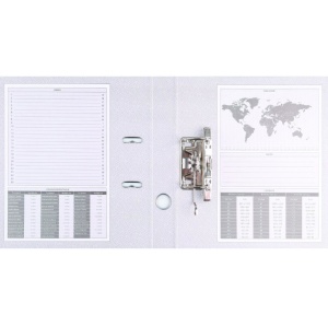 Biblioraft plastifiat Basic, 5 cm, colturi metalice, albastru inchis - Img 2