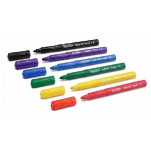 Carioca Fibracolor Colorito Maxi Glitter, 6 culori - Img 3