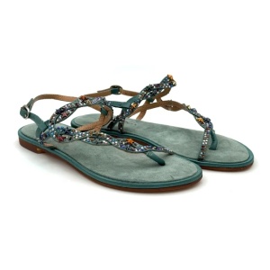Alma en Pena SuedeMintFlatSandals - Img 2