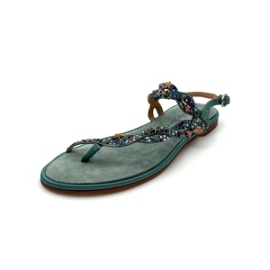 Alma en Pena SuedeMintFlatSandals - Img 4