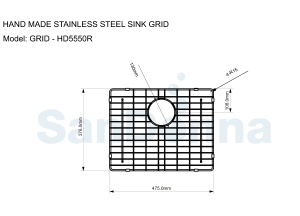 Gratar de protectie din inox pentru chiuvete - Sandonna HD5550R - 37.6 x 47.5cm - Img 5