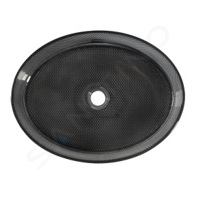 Lavoar din sticla securizata SanDonna Vela Oval (Negru) - Img 2