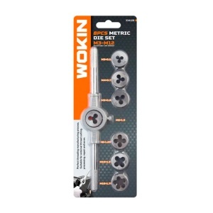 Set de 8 filiere M3-M12 WOKIN din oțel - Img 4