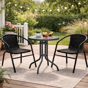 Set mobilier de gradina WALTZ BISTRO 60 (negru) - Img 2
