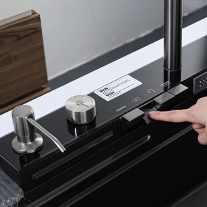 Chiuveta de bucatarie multifunctionala SanDonna HD7550 + consola cu baterie, spalator de pahare si accesorii incluse - Img 9