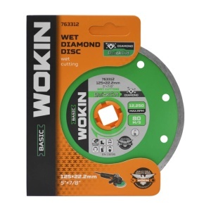 Disc diamantat WOKIN 125x22.2 mm (taiere umeda)