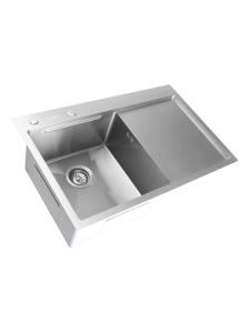 SET Chiuveta din inox SanDonna HD7850 cu tavita si dozator + Baterie cu dus extractabil SanDonna Cami - Img 5