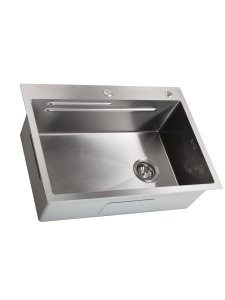Chiuveta de bucatarie handmade Sandonna HD7050 cu tavita, tocator si dispenser de sapun incluse - Img 5