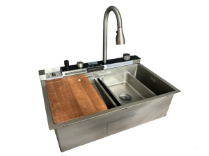 Chiuveta de bucatarie multifunctionala SanDonna HD7550 + consola cu baterie, spalator de pahare si accesorii incluse - Img 6