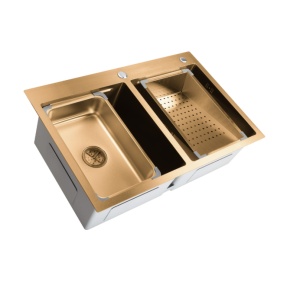 Chiuveta handmade SanDonna HD7850 dubla Copper