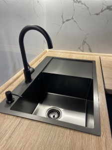 Chiuveta handmade SanDonna HD7850 Negru - Img 9