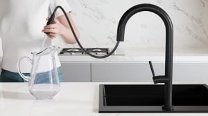 SET Chiuveta granit compozit SanDonna Paullina negru + Baterie cu dus extractabil Charlotte negru - Img 10