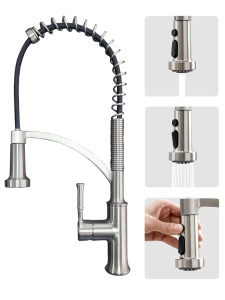 SET Chiuveta SanDonna HD5040 crom din inox sub blat, cu tavita + Baterie SanDonna MONA crom flexibila - Img 8