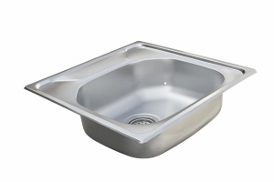 Chiuveta de bucatarie din inox 50×50 cm, patrata, SanDonna PS500 - Inox - Img 2