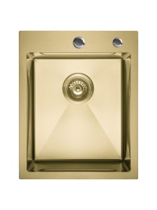 Chiuveta de bucatarie Sandonna HD4050 din inox cu tavita si dispenser + Baterie Andra auriu-alb + Ustensile de gatit din bambus - Img 4