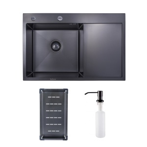 Chiuveta handmade SanDonna HD7850 Negru - Img 2