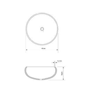 Lavoar din sticla securizata SanDonna Onyx Bol (Negru) - Img 3