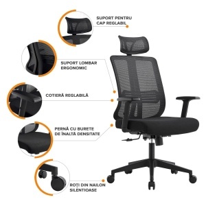 Scaun de birou ergonomic WALTZ 8320 - Img 3