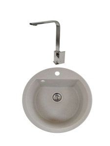 SET Chiuveta din granit compozit SanDonna LENA + Baterie SanDonna NERA pivotanta - Img 3