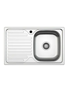 Chiuveta de bucatarie din inox 76×50 cm, cuva pe dreapta, SanDonna PS7650